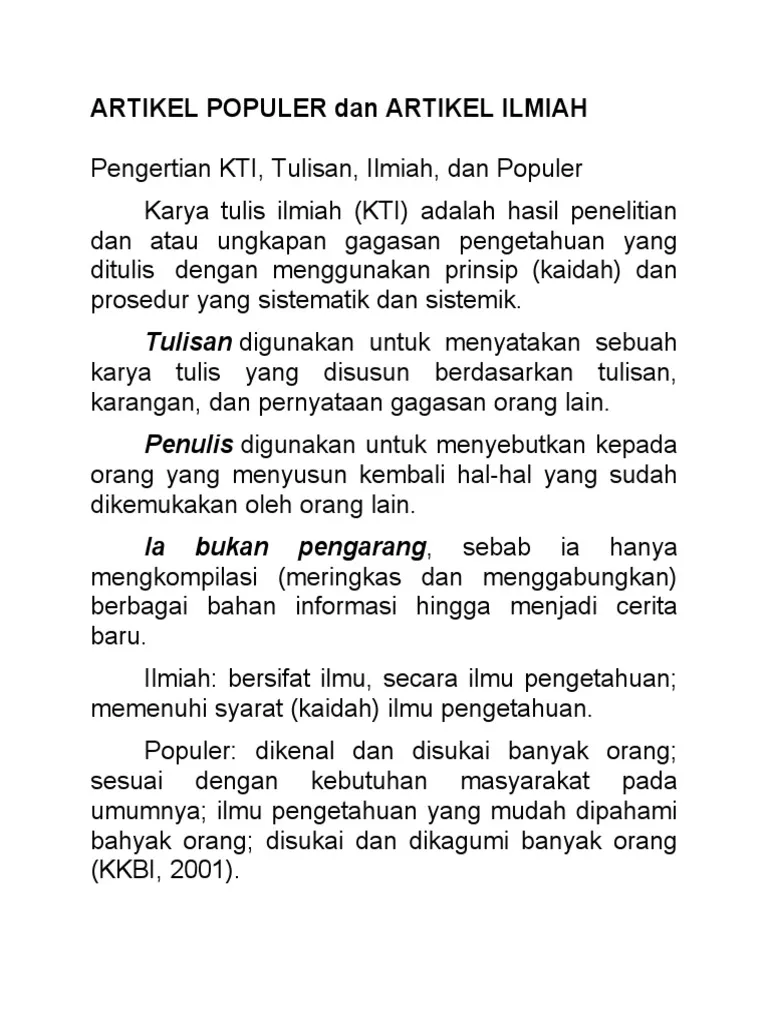 Publikasi Ilmiah dan Populer: Perbandingan, Proses, dan Dampaknya